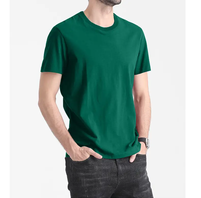Men Pure Cotton Black T-Shirt Slim Fit All Season - Image 10