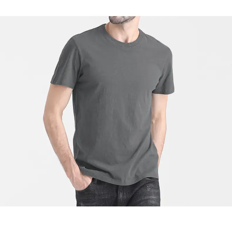 Men Pure Cotton Black T-Shirt Slim Fit All Season - Image 3