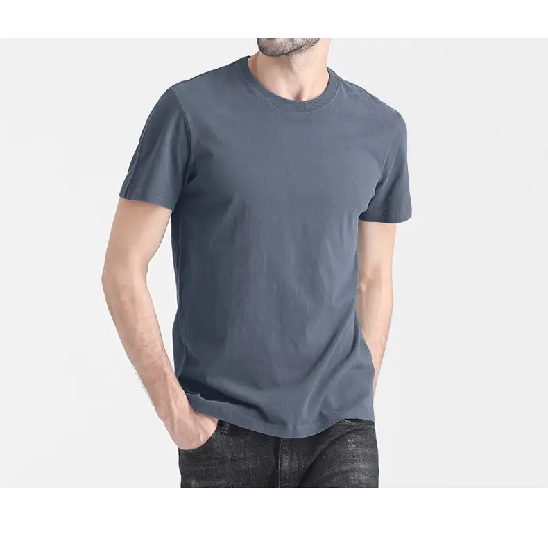 Men Pure Cotton Black T-Shirt Slim Fit All Season - Image 6