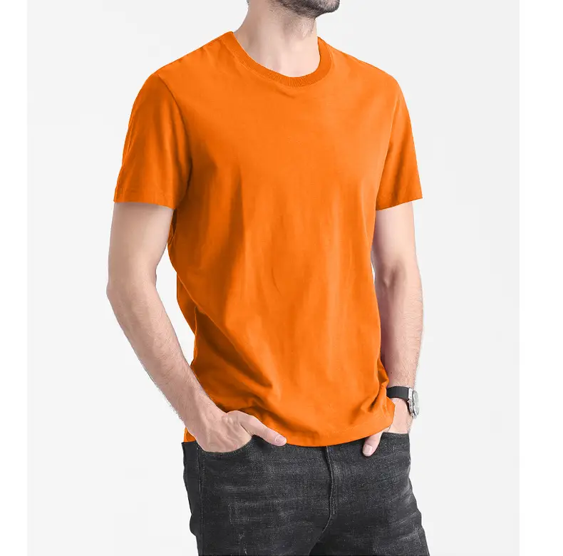 Men Pure Cotton Black T-Shirt Slim Fit All Season - Image 7