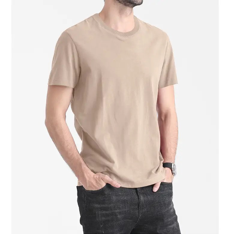 Men Pure Cotton Black T-Shirt Slim Fit All Season - Image 8