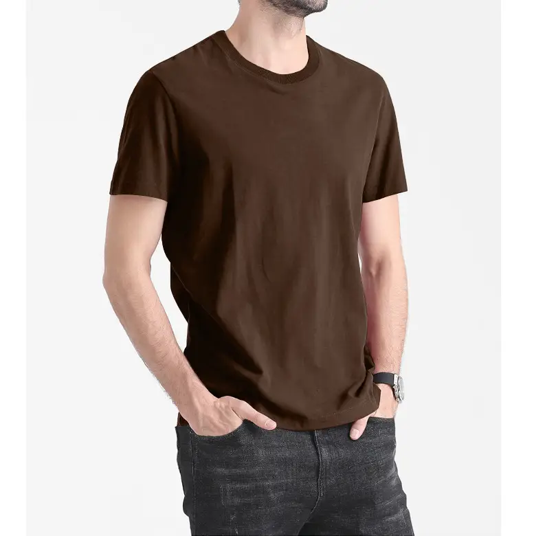 Men Pure Cotton Black T-Shirt Slim Fit All Season - Image 9