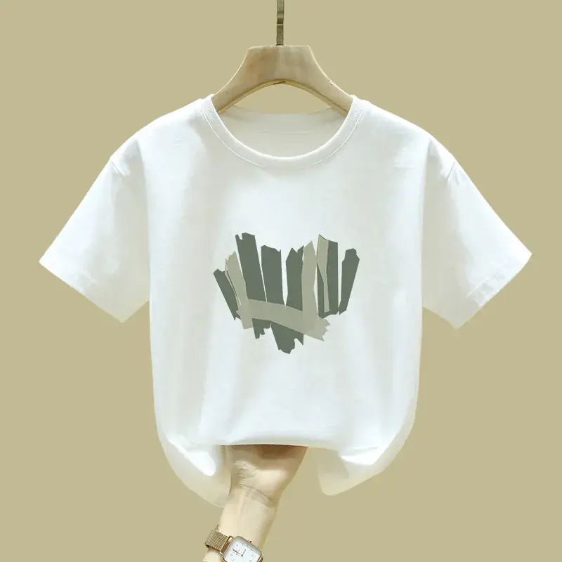 Kids Cotton Lavender Hedge T-Shirt 2023 Summer - Image 2