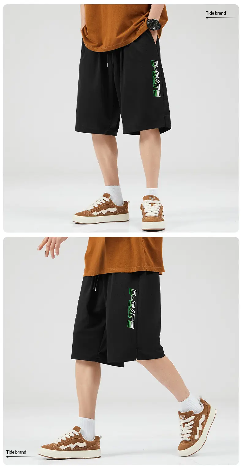 Men Ice Silk Mesh Shorts Extra Large Quick-Drying Sports Pants — feature 9