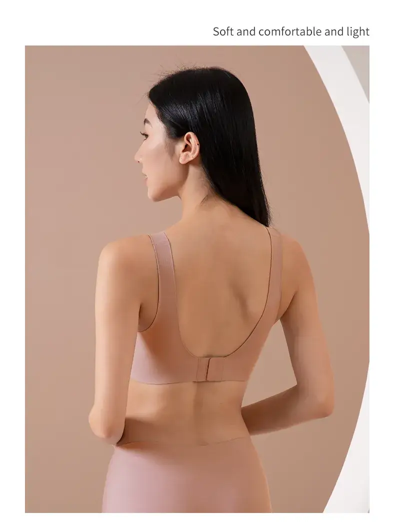 White Jelly Seamless Bra with Wide Strap for Women — feature 19