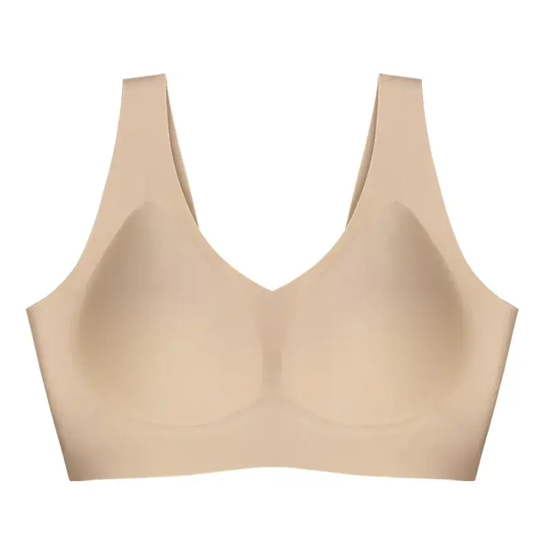 White Jelly Seamless Bra with Wide Strap for Women - Image 2