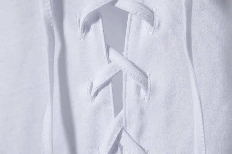 Men Hooded Cotton T-Shirt Grey B32 — feature 15
