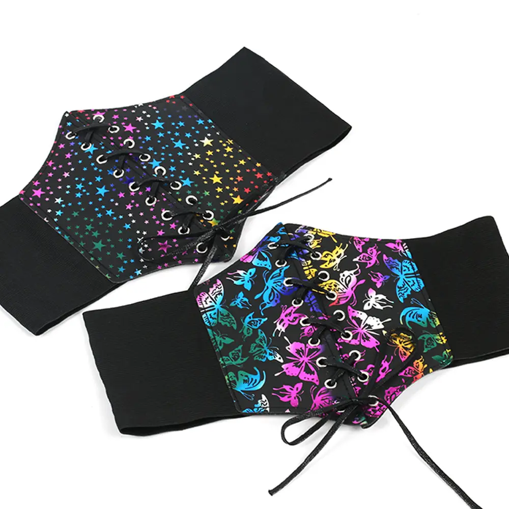 Neon Butterfly Wide Belt Waist Cover for Women - Image 5