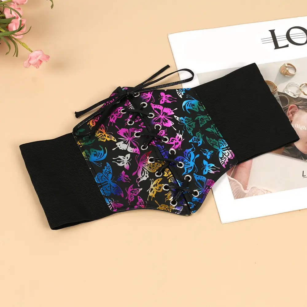 Neon Butterfly Wide Belt Waist Cover for Women - Image 6
