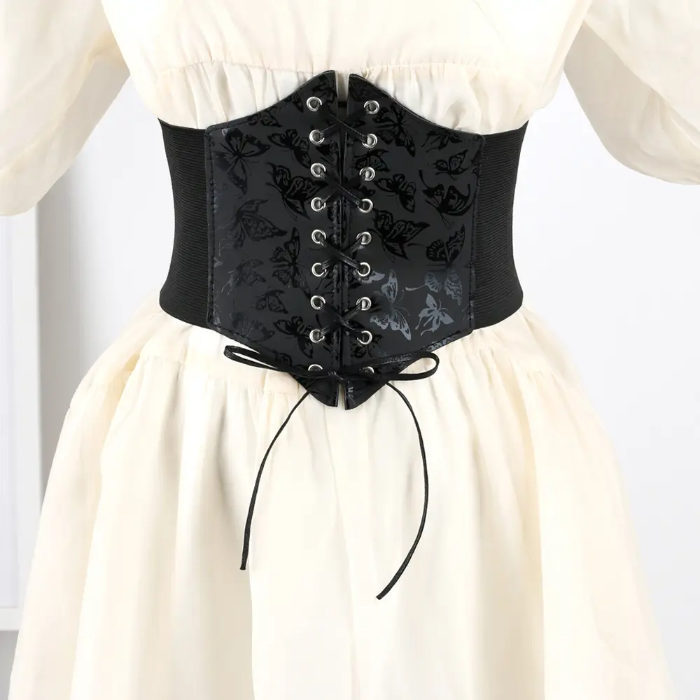 Neon Butterfly Wide Belt Waist Cover for Women - Image 2