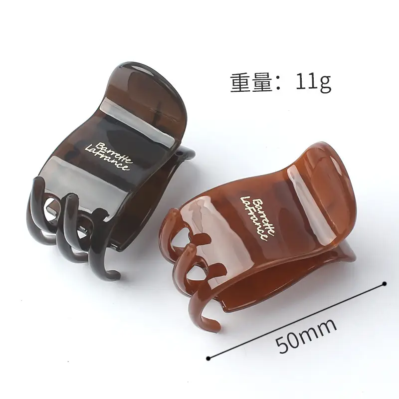 Transparent Hair Clip for Bangs & Hairpins - Brown & Black