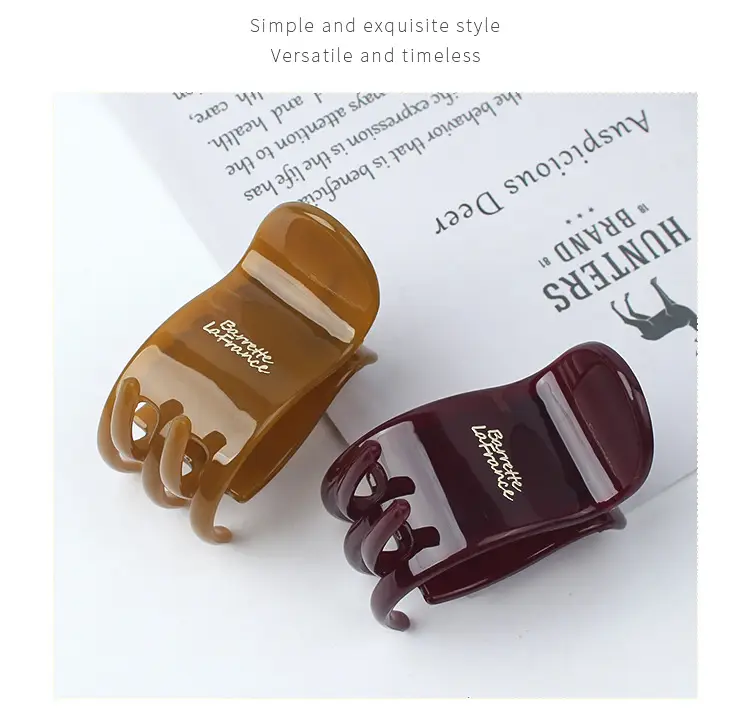 Transparent Hair Clip for Bangs & Hairpins - Brown & Black — feature 5