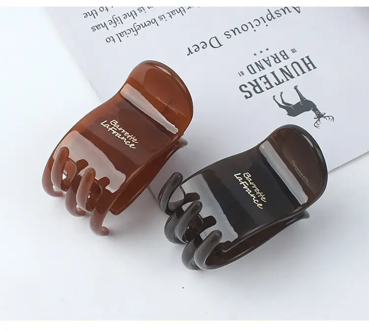 Transparent Hair Clip for Bangs & Hairpins - Brown & Black — feature 6