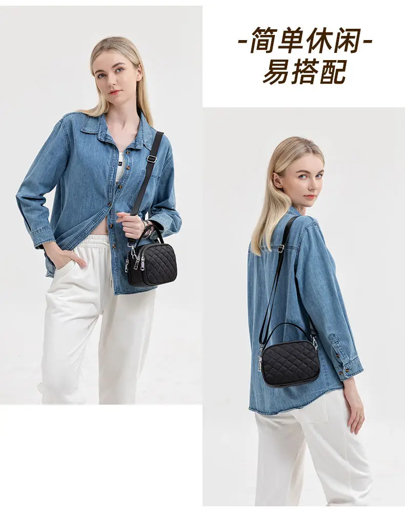 Rhombus Crossbody Bag for Girls, Multi Color, Small, Versatile — feature 4
