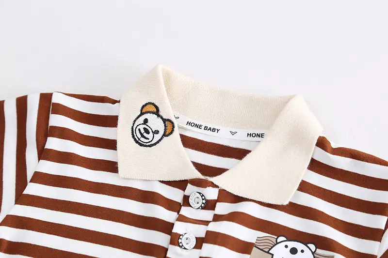 Children Cotton Striped T-Shirt Shorts Set Summer Boys — feature 11