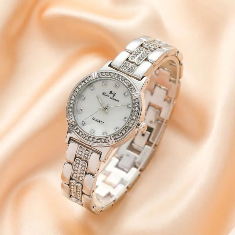 Women's Diamond Watch with Alloy Belt