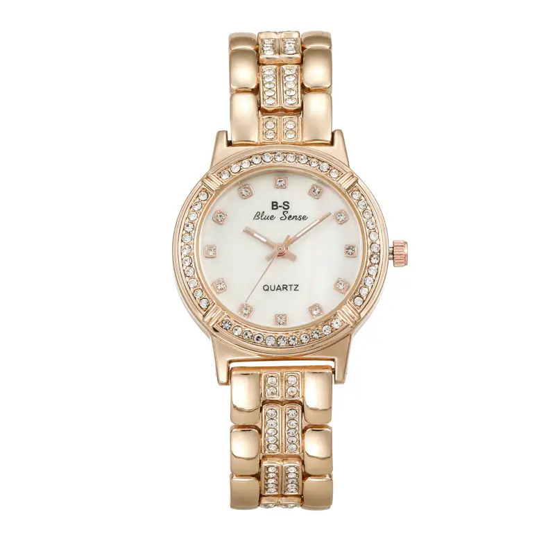 Women's Diamond Watch with Alloy Belt