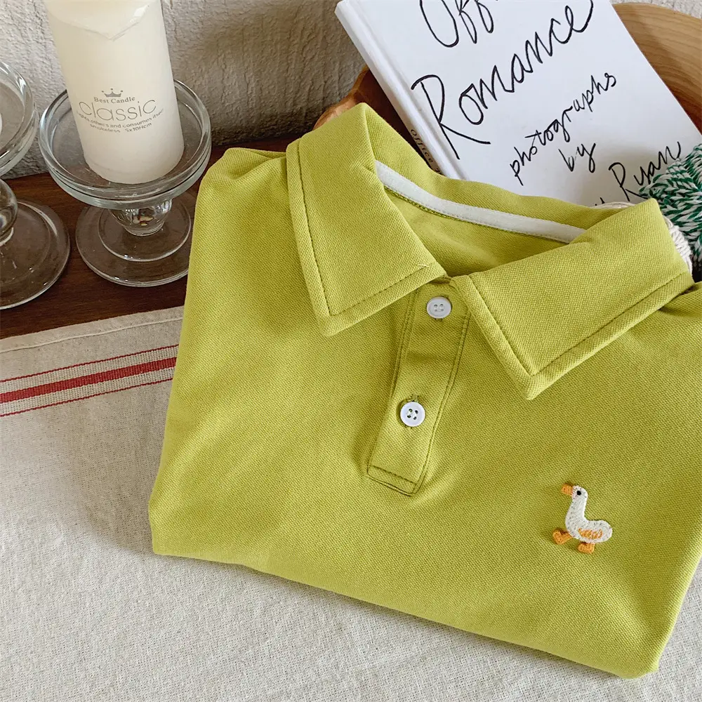 Kids Denim Polo Vest Top Suit Summer Boys Lime Green