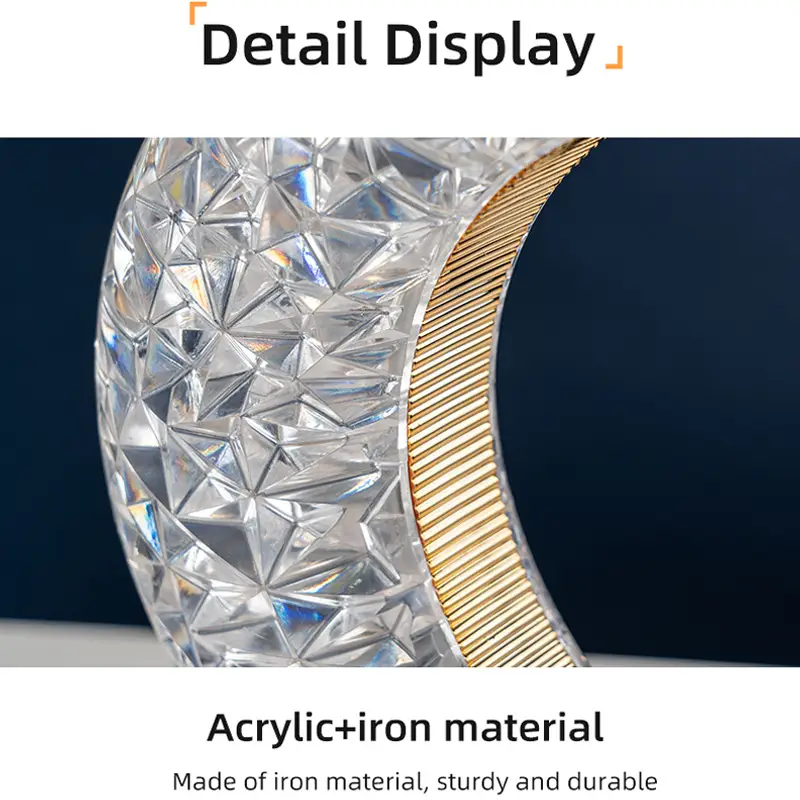 Rechargeable Touch LED Table Lamp 15x18cm Moon Theme - Image 6