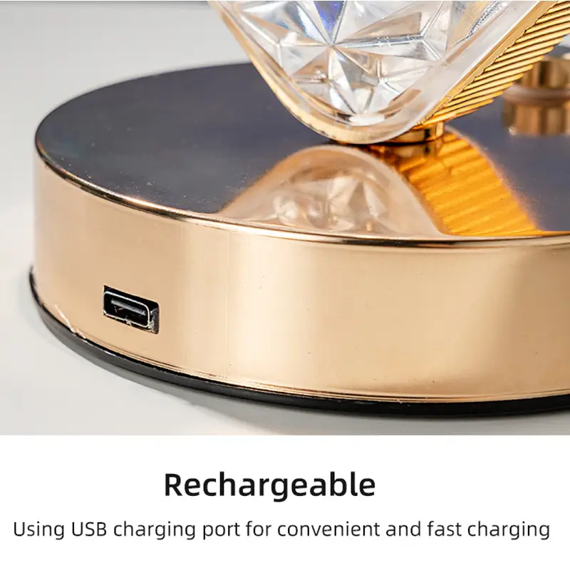 Rechargeable Touch LED Table Lamp 15x18cm Moon Theme - Image 7