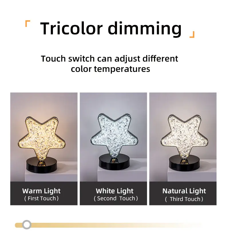 Rechargeable Touch LED Table Lamp 15x18cm Moon Theme — feature 10