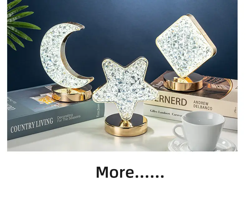 Rechargeable Touch LED Table Lamp 15x18cm Moon Theme — feature 8