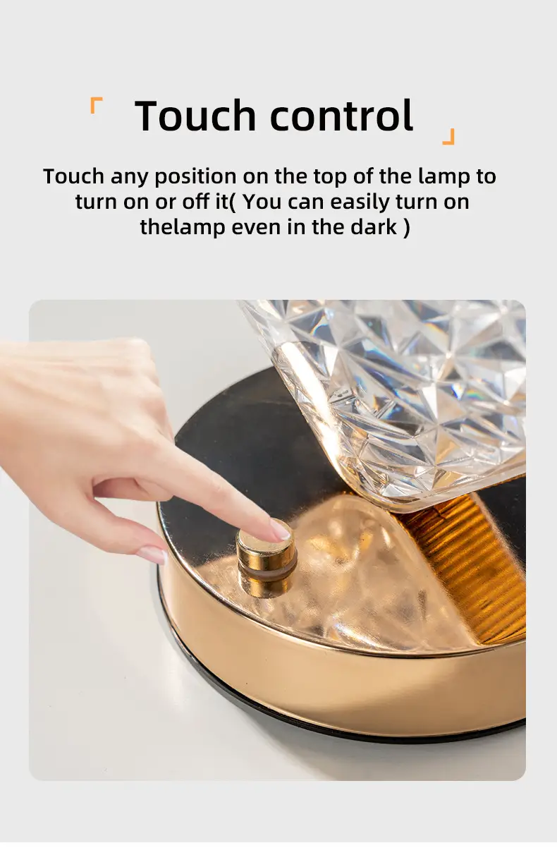 Rechargeable Touch LED Table Lamp 15x18cm Moon Theme — feature 9