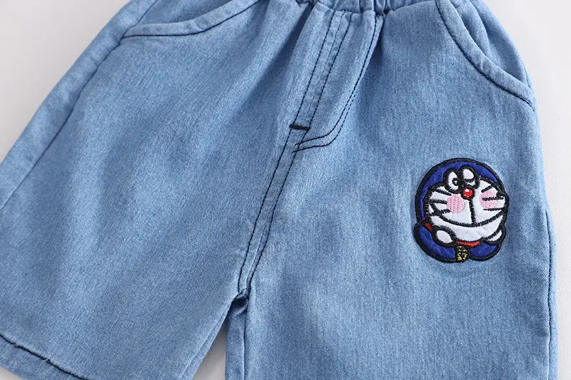 Children's Navy Blue NASA Cotton Shorts Suit Summer — feature 12