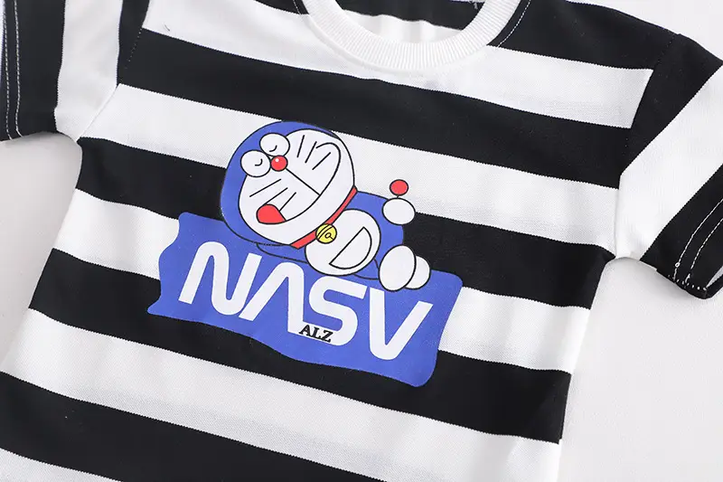 Children's Navy Blue NASA Cotton Shorts Suit Summer — feature 7