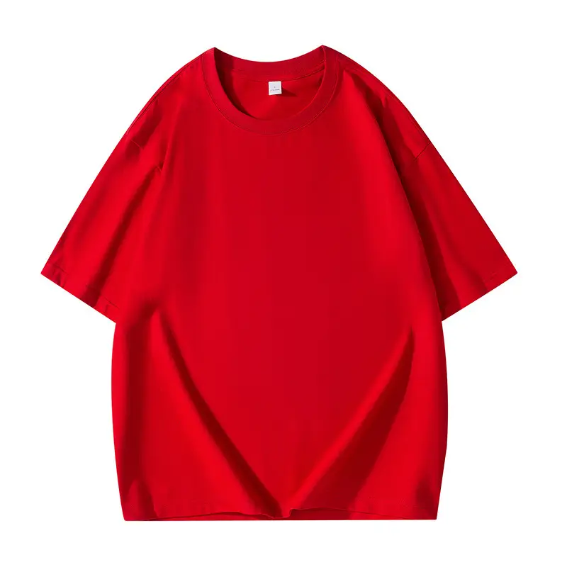 Heavy Cotton T-Shirt for Men Beige Big Drop Shoulder - Image 10