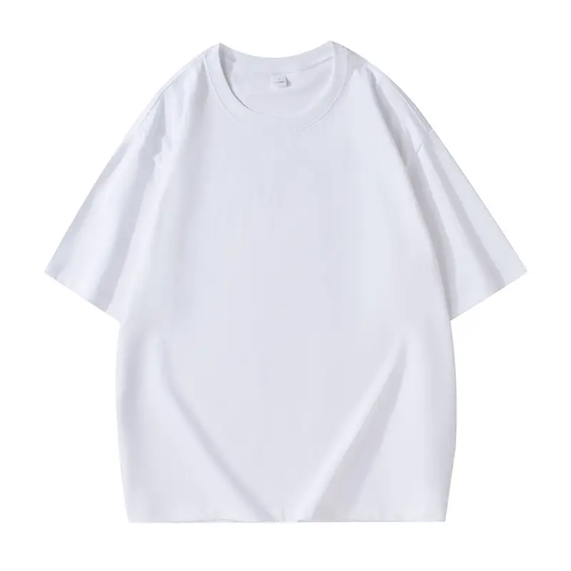 Heavy Cotton T-Shirt for Men Beige Big Drop Shoulder - Image 2