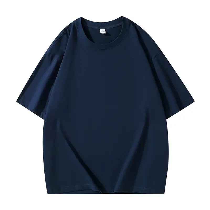 Heavy Cotton T-Shirt for Men Beige Big Drop Shoulder - Image 3
