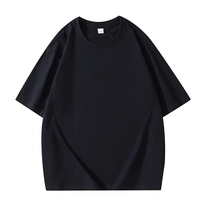 Heavy Cotton T-Shirt for Men Beige Big Drop Shoulder - Image 4