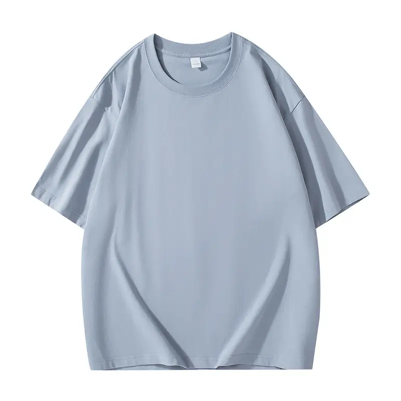 Heavy Cotton T-Shirt for Men Beige Big Drop Shoulder - Image 8
