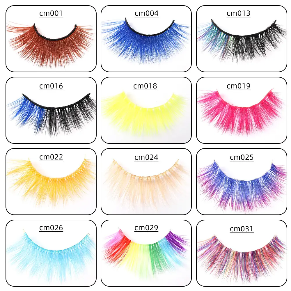 False Eyelashes Purple Black Chemical Fiber Cross Border - Image 33