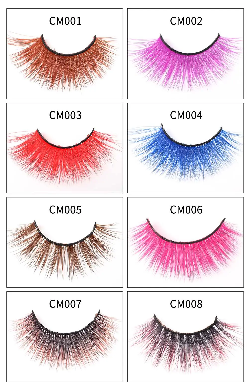 False Eyelashes Purple Black Chemical Fiber Cross Border — feature 1
