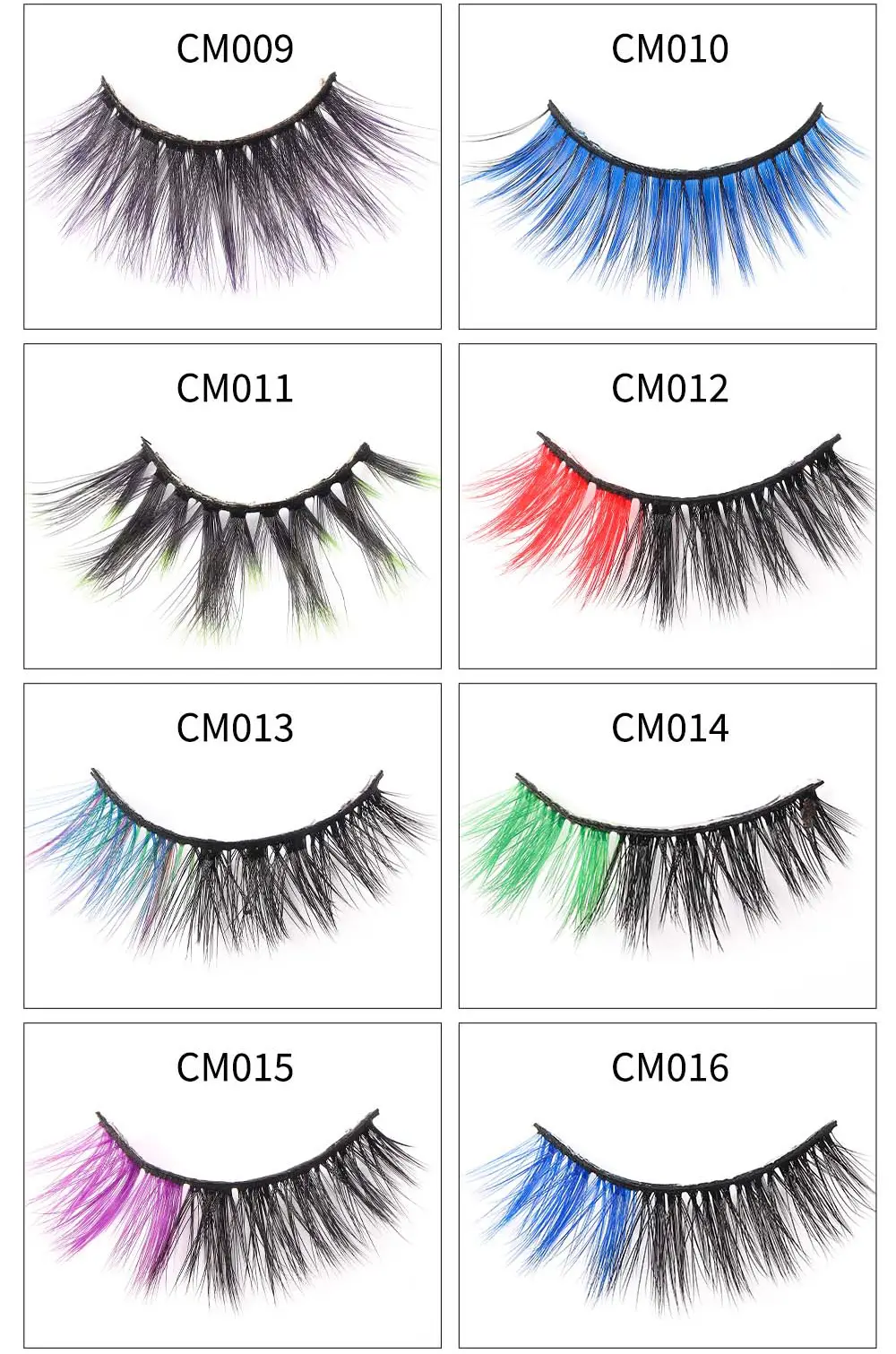 False Eyelashes Purple Black Chemical Fiber Cross Border — feature 2