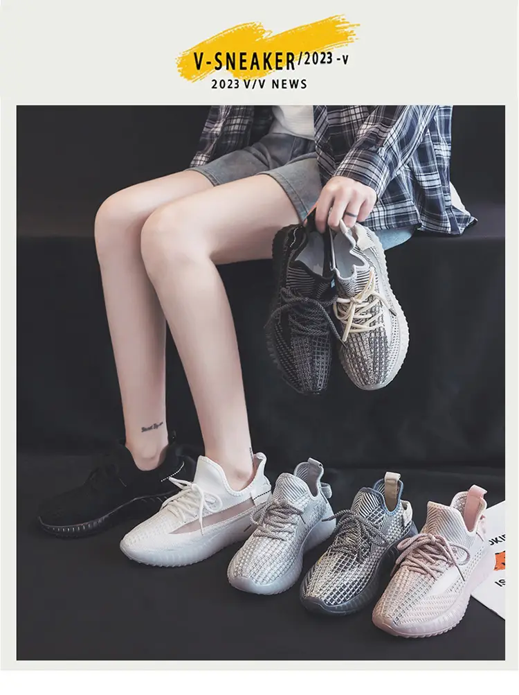 Women's Pink Flying Mesh Casual Shoes 2024 â feature 1