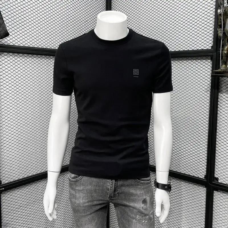 Men Black Slim Fit T-Shirt Summer 2024 - Image 4