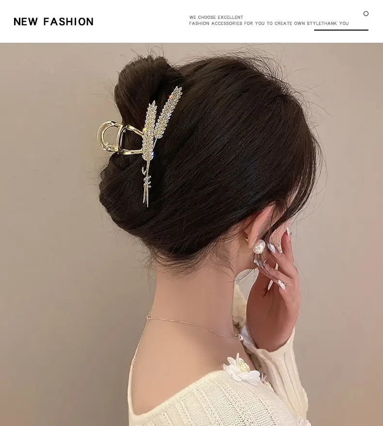 Women Hair Clip with Rhinestones & High End Design — feature 8
