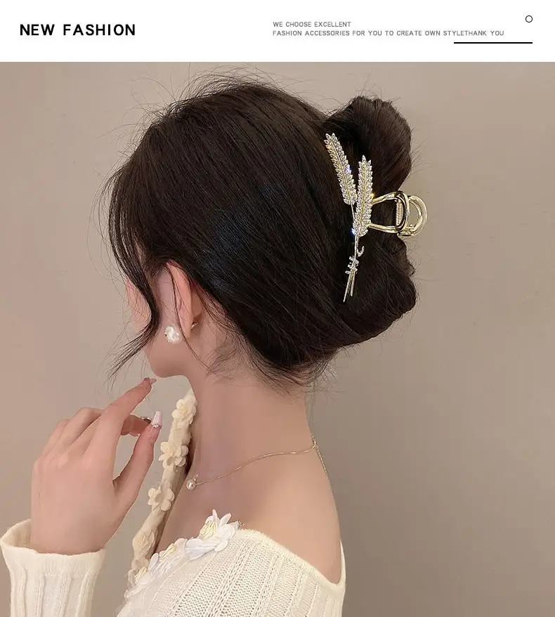 Women Hair Clip with Rhinestones & High End Design — feature 9
