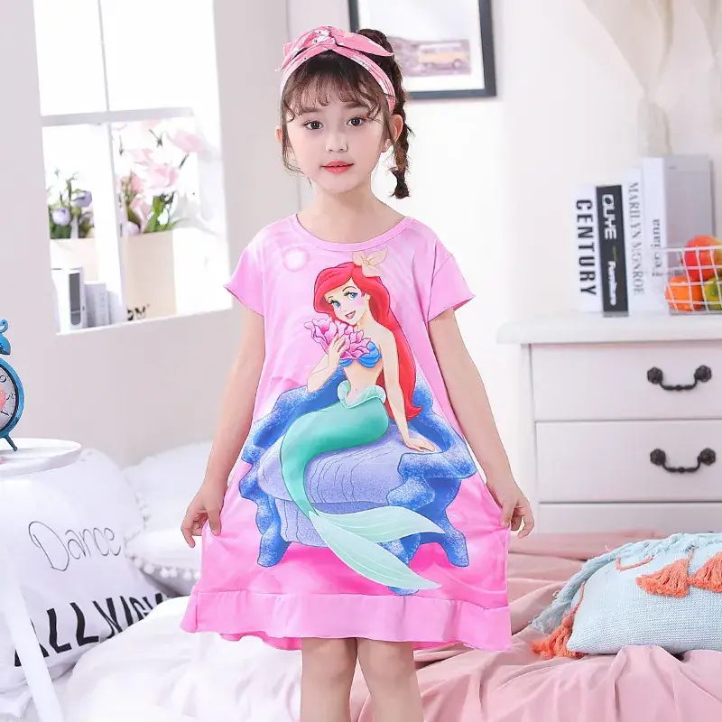 Princess Print Ruffled Nightgown for Girls - Image 5