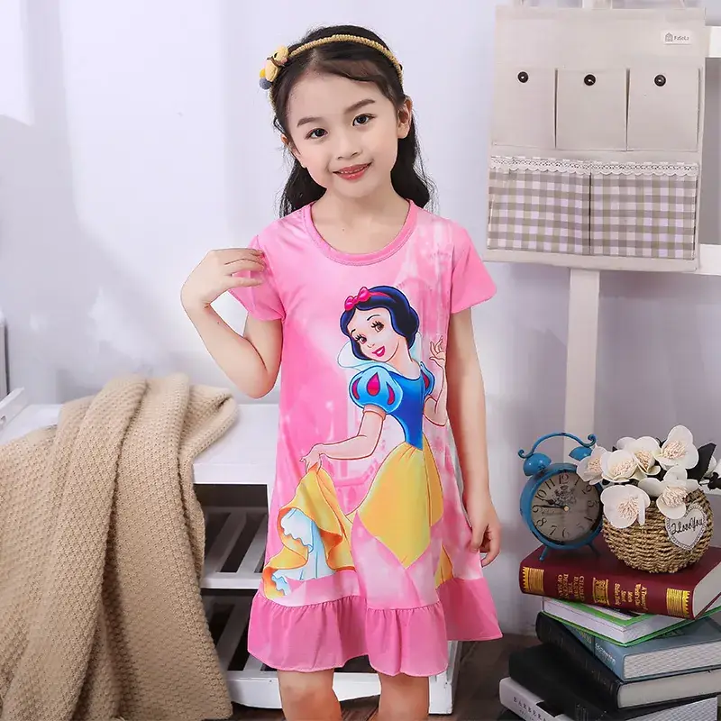 Princess Print Ruffled Nightgown for Girls - Image 16