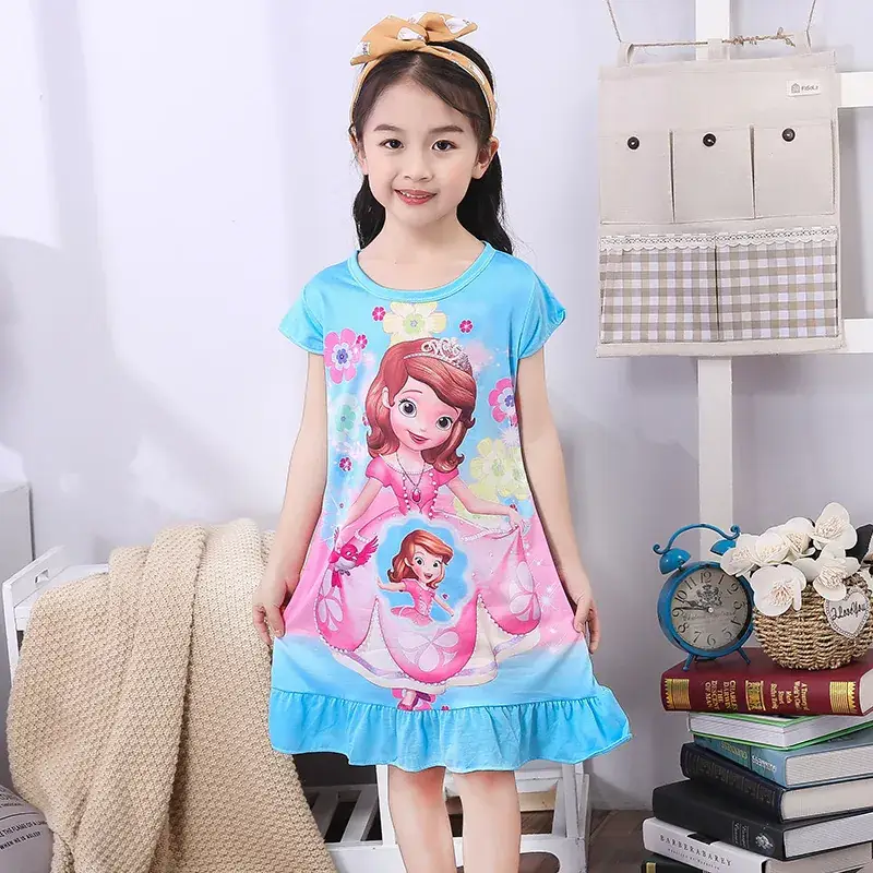 Princess Print Ruffled Nightgown for Girls - Image 17
