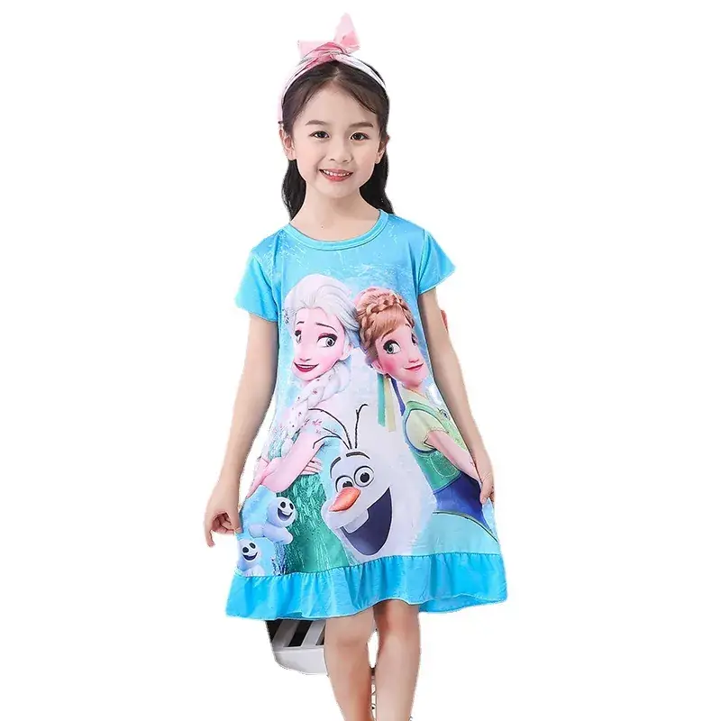 Princess Print Ruffled Nightgown for Girls - Image 18