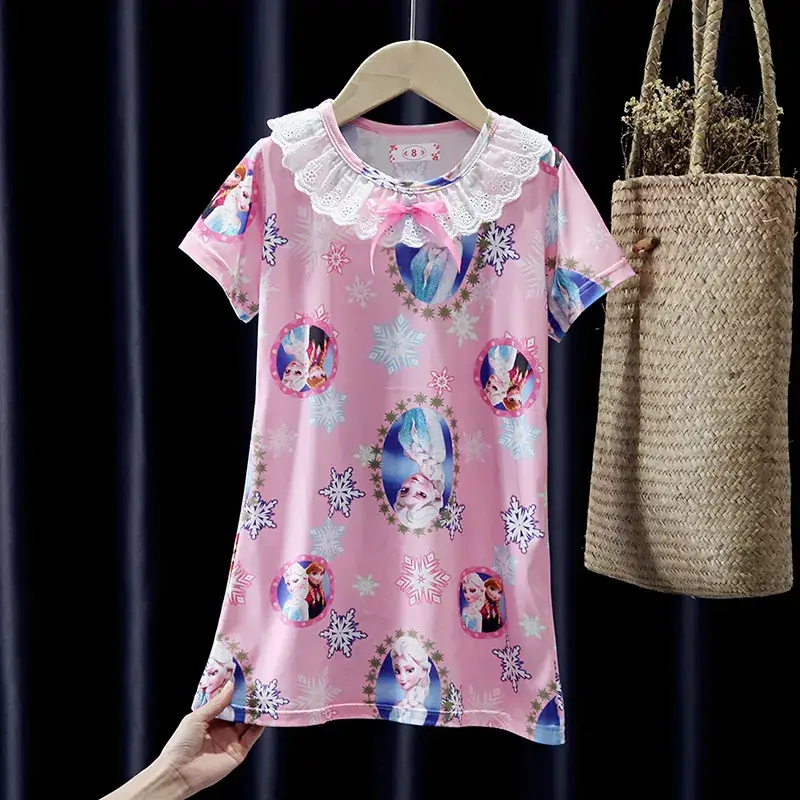 Princess Print Ruffled Nightgown for Girls - Image 11