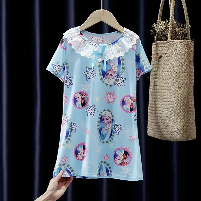 Princess Print Ruffled Nightgown for Girls - Image 12
