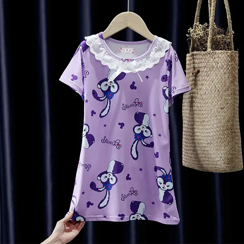 Princess Print Ruffled Nightgown for Girls - Image 14
