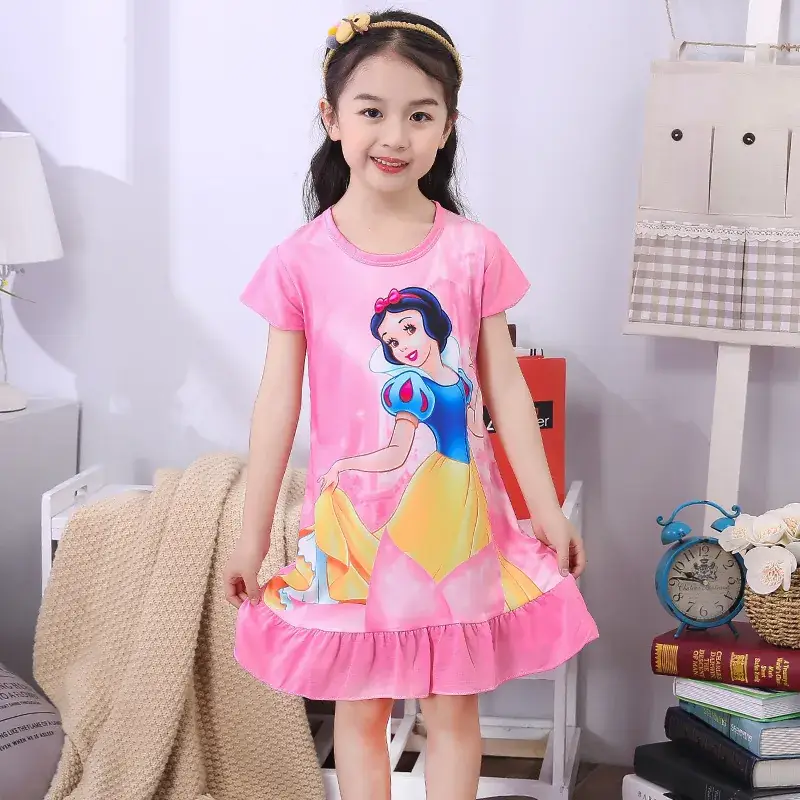 Princess Print Ruffled Nightgown for Girls - Image 4