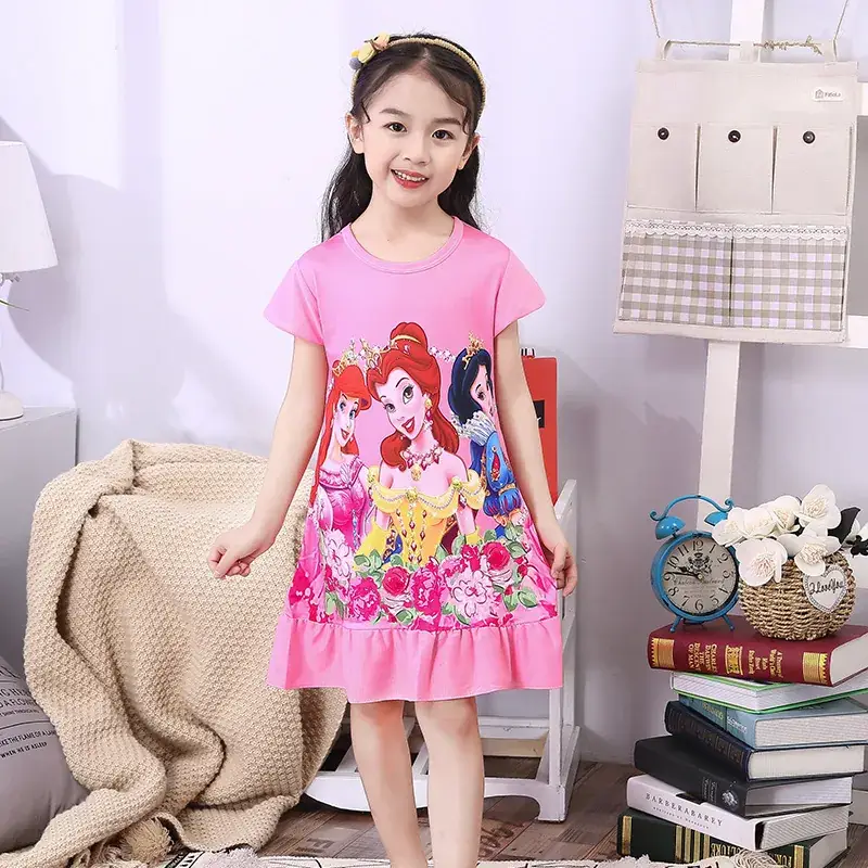 Princess Print Ruffled Nightgown for Girls - Image 6